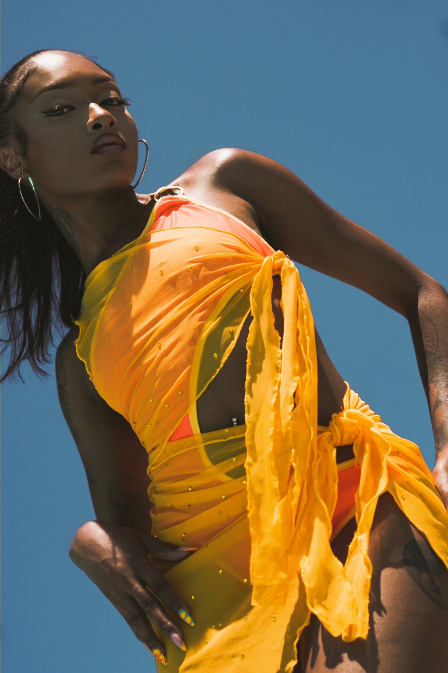 Citrus Burst Tie Top